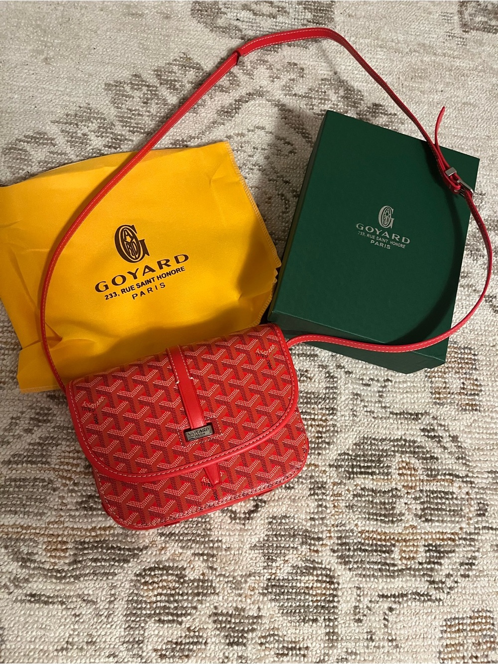 Goyard Red Goyardine Mini Crossbody Bag